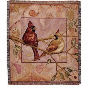 Cardinal Companions Bird Tapestry Throw Blanket 50 x 60 - All