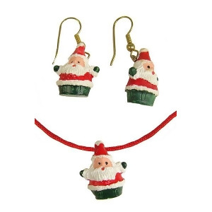 Club Pack of 288 Jolly Santa Claus Christmas Necklace And Earring Sets - All