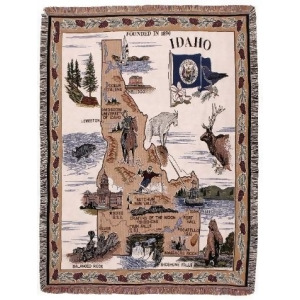 State of Idaho Tapestry Throw Afghan Blanket 50 x 60 - All