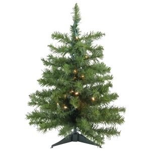 2' Pre-Lit Led Natural Two-Tone Pine Artificial Christmas Tree Clear Lights - All