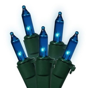 Set of 150 Heavy Duty Blue Mini Christmas Lights Green Wire Connect 6 - All