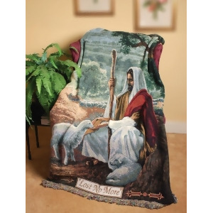 Lost No More Religious Jesus and Lamb Tapestry Throw Blanket 50 x 60 - All