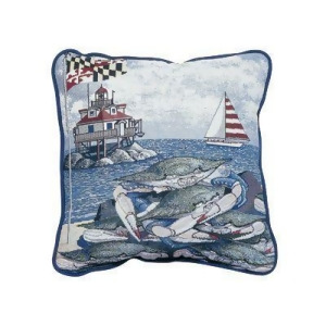Maryland Blue Crab Decorative Accent Throw Pillow 17 x 17 - All