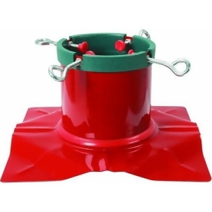 Extreme Heavy Duty Red Steel Christmas Tree Stand For Live Trees Up To 9' Tall - All