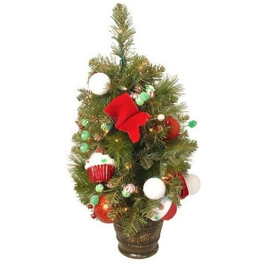2' Candy Fantasy Pre-Lit and Decorated Artificial Christmas Tree Clear Lights - All
