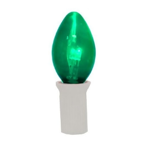 Pack 25 Commercial Transparent Green 3-Led C7 Replacement Christmas Light Bulbs - All