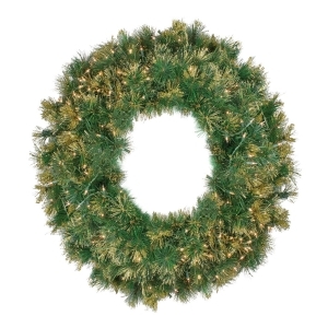 36 Pre-Lit Tattinger Long Needle Pine Artificial Christmas Wreath Clear - All