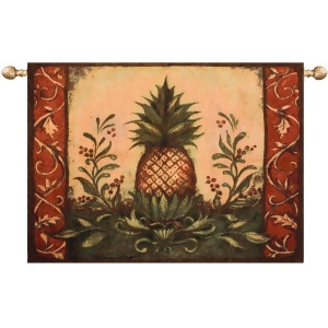 Pineapple Hospitality Motif Cotton Tapestry Wall Hanging 26 x 36 - All