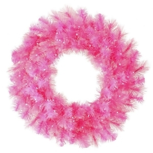 30 Pre-Lit Pink Cashmere Artificial Christmas Wreath Clear Lights - All