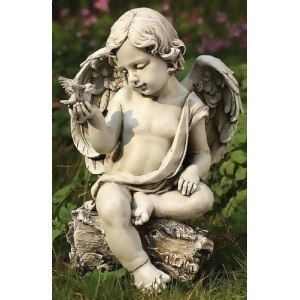 12 Joseph's Studio Cherub Angel with Dove Outdoor Garden Figure - All