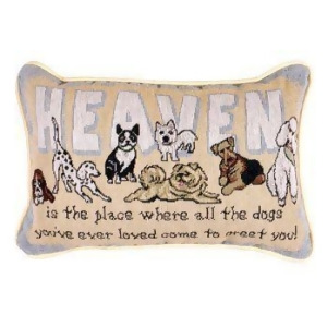 Set of 2 Heaven Dogs Decorative Throw Pillows 9 x 12 - All