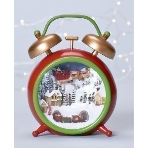 6 Amusements Musical Vintage-Style Alarm Clock with Christmas Village Scene - All