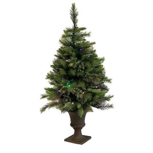 3.5' Pre-Lit Mixed Pine Cashmere Potted Artificial Christmas Tree Multi Led - All