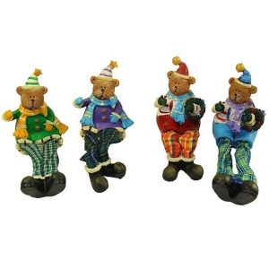 Club Pack of 144 Plaid Sitting Teddy Bear Christmas Table Top Figures 5.5 - All