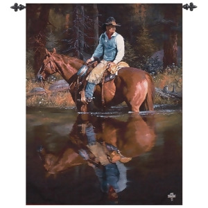 Southwest Sound in the Timber Cowboy Cotton Tapestry Wall Hanging 47 x 35 - All