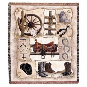 Western Horse Gear Saddle Up Tapestry Throw 50 x 60 - All