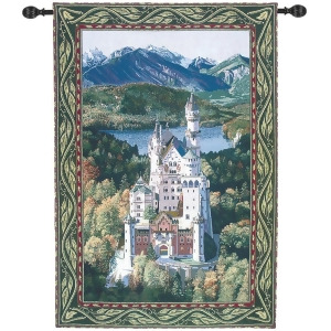 Neuschwanstein Castle Cotton Tapestry Wall Hanging 80 x 56 - All