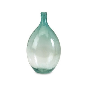 13.5 Vieques Aqua Blue Bubble Glass Decorative Bottle Vase - All