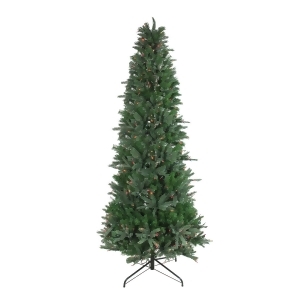 7.5' Pre-Lit Slim Vermont Fir Instant Shape Artificial Christmas Tree Multi - All