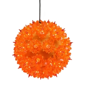 Amber Orange Lighted Hanging Starlight Sphere Outdoor Christmas Decoration 6 - All