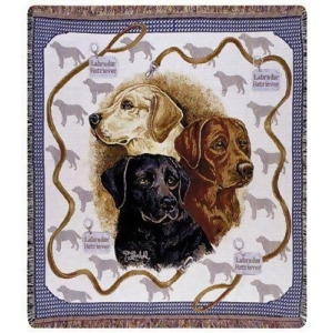 Labrador Retriever Dog Tapestry Throw By Artist Pat Lehmkuhl 50 x 60 - All