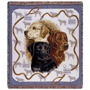 Labrador Retriever Dog Tapestry Throw By Artist Pat Lehmkuhl 50 x 60 - All