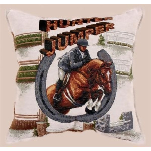 Hunter Jumper Horse Decorative Throw Pillow 17 x 17 - All