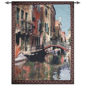 Venice Canal with Reflections Cotton Tapestry Wall Art Hanging 53 x 35 - All