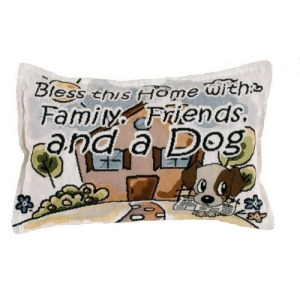 Pack of 2 Family Friends and a DogTapestry Throw Pillows 9 x 12 - All