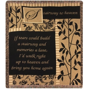 Uplifting Inspirational Stairway to Heaven Tapestry Throw Blanket 50 x 60 - All