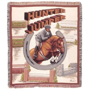 Hunter Jumper Equestrian Horse Tapestry Throw 50 x 60 - All
