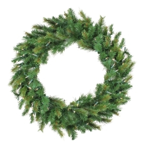 36 Pre-Lit Jack Pine Artificial Christmas Wreath Warm Clear Led Lights - All