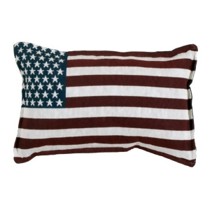 Set of 2 U.s. American Flag Decorative Throw Pillows 9 x 12 - All