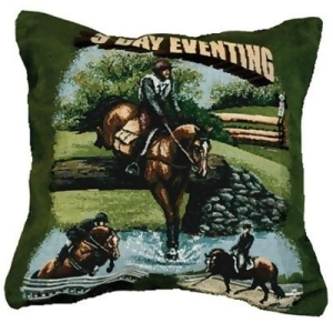 3 Day Eventing Horses Equestrian Decorative Throw Pillow 17 x 17 - All