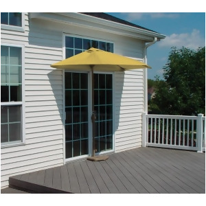 7.5' Half Canopy Patio Market Umbrella Yellow Olefin - All