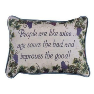 Set of 2 People Are Like Wine Getting Older Decorative Throw Pillows 9 x 12 - All