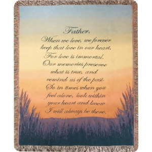 Forever a Father Majestic Sunset Tapestry Throw Blanket 50 x 60 - All