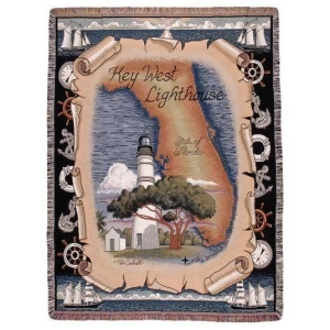 Key West Florida Lighthouse Tapestry Throw Blanket 50 x 60 - All