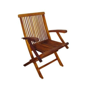 Pack of 2 Nyatoh Hardwood Folding Arm Chairs - All