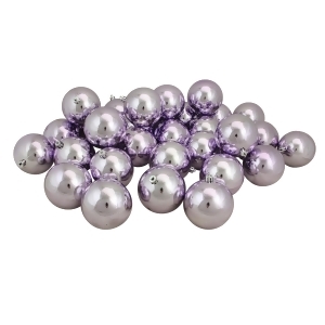32Ct Shiny Lavender Purple Shatterproof Christmas Ball Ornaments 3.25 80mm - All