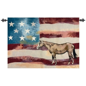 American Flag with Horse Cotton Wall Art Hanging Tapestry 26 x 36 - All