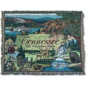 Tennessee The Volunteer State Tapestry Throw Blanket 50 x 60 - All