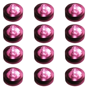 Club Pack of 12 Battery Operated Led Pink Waterproof Tea Lights - All