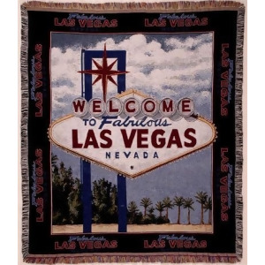 Welcome to Las Vegas Sign Tapestry Throw Afghan 50 x 60 - All