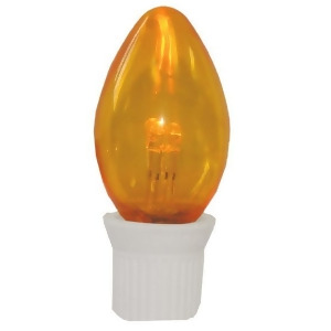 Pack 25 Commercial Transparent Orange 3-Led C7 Replacement Christmas Light Bulbs - All