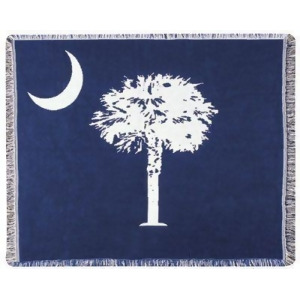 Palmetto State Flag South Carolina Tapestry Throw Blanket 50 x 60 - All