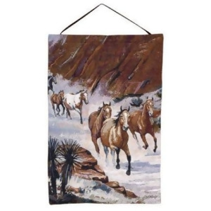 Horses Running Through Canyon Wall Hanging Tapestry 17 x 26 - All