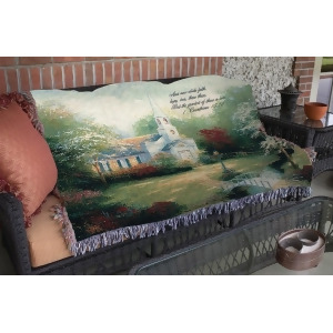 Hometown Chapel Inspirational Bible Verse Tapestry Throw Blanket 50 x 60 - All
