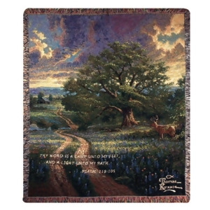 Country Living Countryside Psalm 119 105 Tapestry Throw Blanket 50 x 60 - All