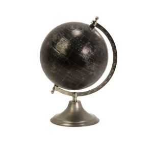 Executive Black and Silver Desktop Globe with Nickel Finish Base 13 - All